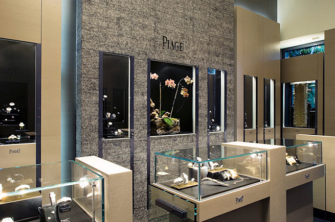 Architectural photo of Piaget store interior
