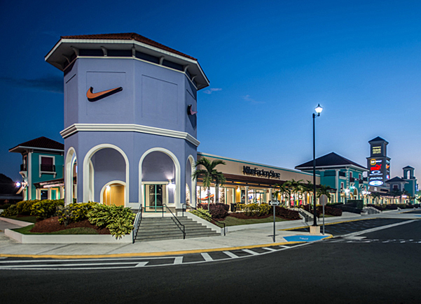 Architectural photograph of Nike store exterior