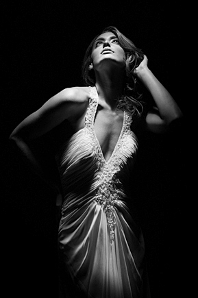 Fashion ad for bridal gown