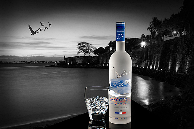 Grey Goose vodka product photograph